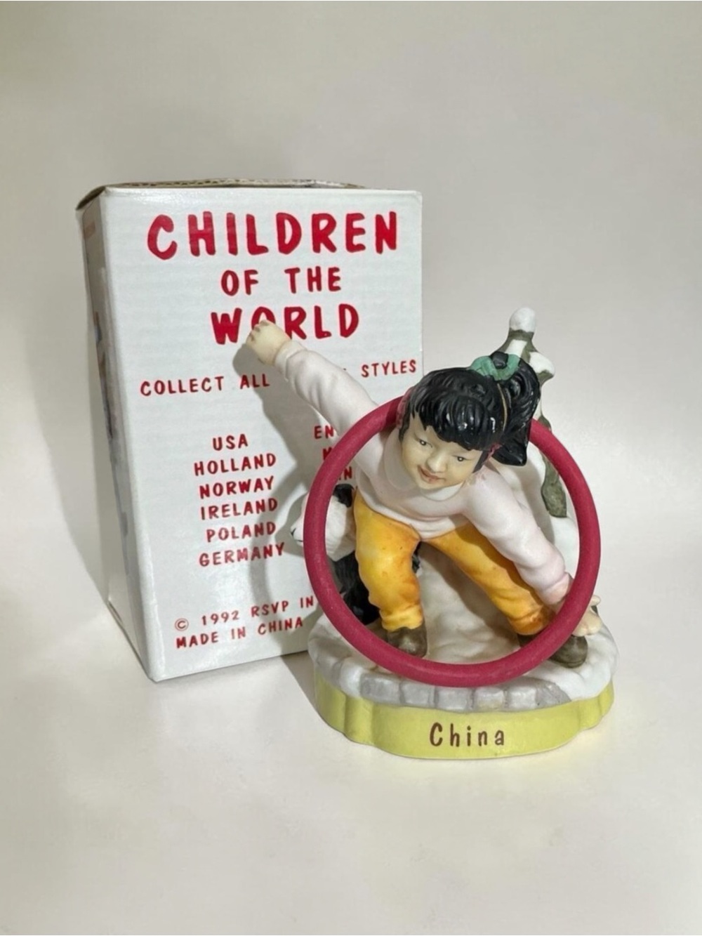 Vintage 1992 Children of the World CHINA Figurine
